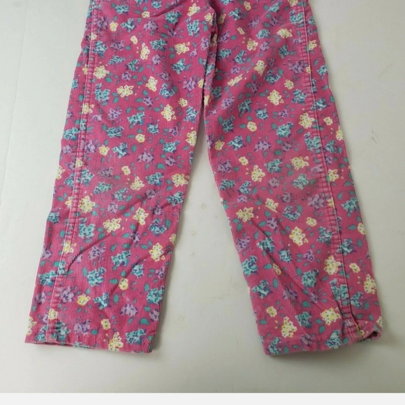 Vintage Oshkosh B'gosh Floral Overalls Corduroy - Picture 8 of 10